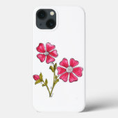 Cute Whimsical Pink Flowers Case-Mate iPhone Case (Achterkant)