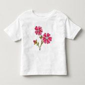 Cute Whimsical Pink Flowers Kinder Shirts (Voorkant)