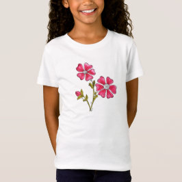 Cute Whimsical Pink Flowers T-shirt