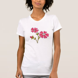 Cute Whimsical Pink Flowers T-shirt
