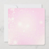 Cute Whimsical Pink Fluffy Bird Fairytale gelsprok Bedankkaart (Achterkant)