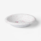 Cute Whimsical Pink Girly Waterverf Cupcakes Papieren Kommen (Gebogen)