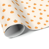 Cute Whimsical Pumpkins Fall Autumn Baby Birthday Cadeaupapier (Rol Hoek)