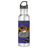 Cute Whimsical Raccoon Cartoon Waterfles (Voorkant)