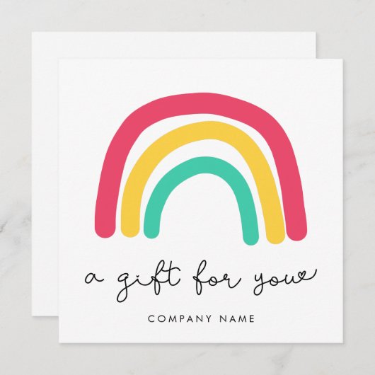 Cute whimsical Rainbow-gift (Voorkant / Achterkant)