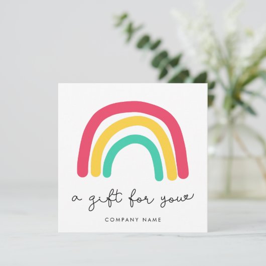 Cute whimsical Rainbow-gift (Staand voorkant)