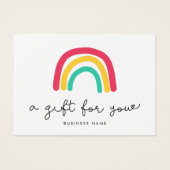 Cute whimsical Rainbow-gift Visitekaartje (Voorkant)