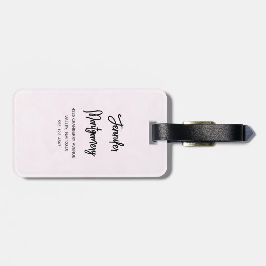 Cute Whimsical Rainbow Pattern Bagagelabel (Achterkant horizontaal)