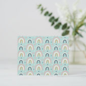 Cute Whimsical Rainbow Pattern Briefkaart (Staand voorkant)