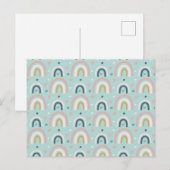 Cute Whimsical Rainbow Pattern Briefkaart (Voorkant / Achterkant)