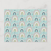 Cute Whimsical Rainbow Pattern Briefkaart (Voorkant)