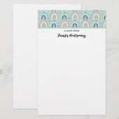 Cute Whimsical Rainbow Pattern Briefpapier (Voorkant / Achterkant)