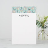 Cute Whimsical Rainbow Pattern Briefpapier (Staand voorkant)