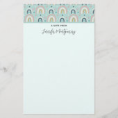 Cute Whimsical Rainbow Pattern Briefpapier (Voorkant)