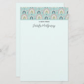 Cute Whimsical Rainbow Pattern Briefpapier (Voorkant / Achterkant)