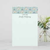 Cute Whimsical Rainbow Pattern Briefpapier (Staand voorkant)