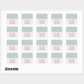 Cute Whimsical Rainbow Pattern Business Vierkante Sticker (Vel)
