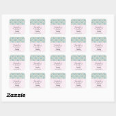 Cute Whimsical Rainbow Pattern Candle Business Vierkante Sticker (Vel)