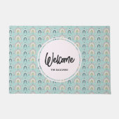 Cute Whimsical Rainbow Pattern Deurmat (Voorkant)