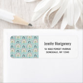 Cute Whimsical Rainbow Pattern Etiket (Insitu)