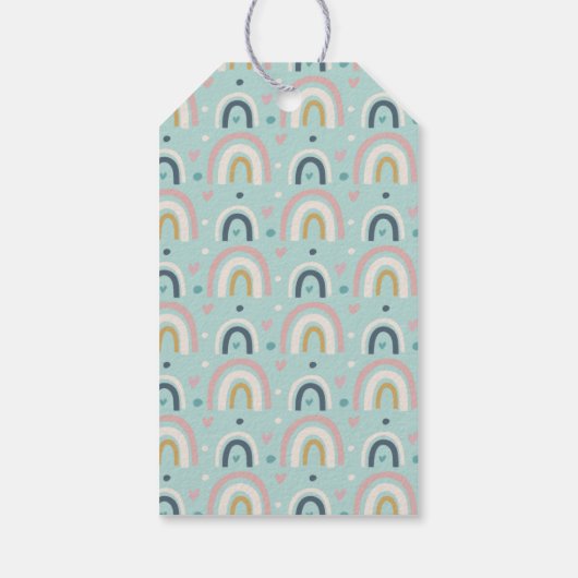 Cute Whimsical Rainbow Pattern Event Dank u Cadeaulabel (Achterkant)