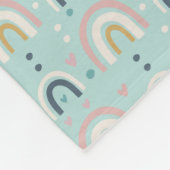 Cute Whimsical Rainbow Pattern Fleece Deken (Hoek)