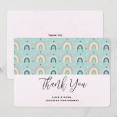 Cute Whimsical Rainbow Pattern Hartelijk dank Bedankkaart (Voorkant / Achterkant)