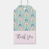 Cute Whimsical Rainbow Pattern Hartelijk dank Cadeaulabel (Voorkant)