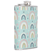 Cute Whimsical Rainbow Pattern Heupfles (Rechts)