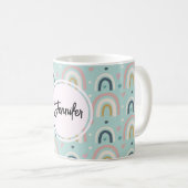 Cute Whimsical Rainbow Pattern Koffiemok (Voorkant rechts)