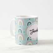 Cute Whimsical Rainbow Pattern Koffiemok (Voorkant links)