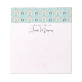 Cute Whimsical Rainbow Pattern Notitieblok (Voorkant)