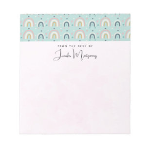 Cute Whimsical Rainbow Pattern Notitieblok