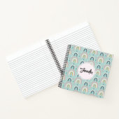 Cute Whimsical Rainbow Pattern Notitieboek (Binnen)