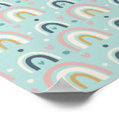 Cute Whimsical Rainbow Pattern Poster (Hoek)