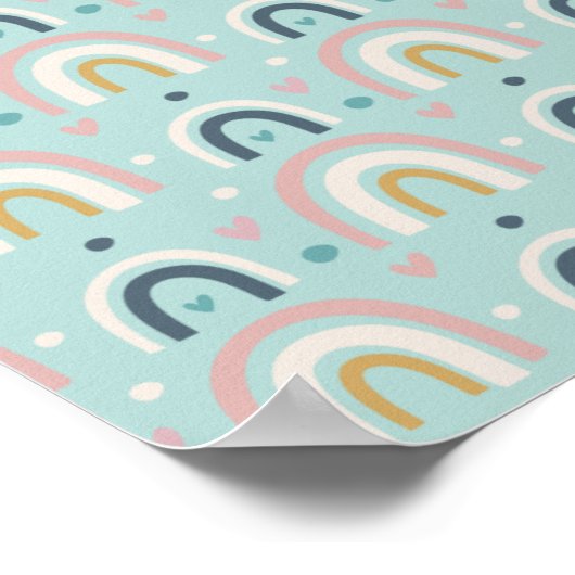 Cute Whimsical Rainbow Pattern Poster (Hoek)