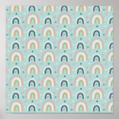 Cute Whimsical Rainbow Pattern Poster (Voorkant)