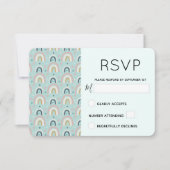 Cute Whimsical Rainbow Pattern RSVP Kaartje (Voorkant)