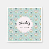 Cute Whimsical Rainbow Pattern Servet (Voorkant)