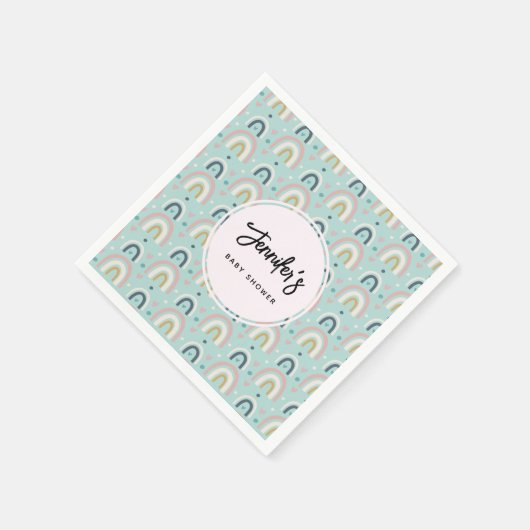 Cute Whimsical Rainbow Pattern Servet (Hoek)