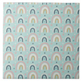 Cute Whimsical Rainbow Pattern Tegeltje (Voorkant)