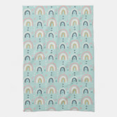 Cute Whimsical Rainbow Pattern Theedoek (Verticaal)