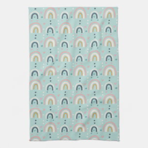 Cute Whimsical Rainbow Pattern Theedoek