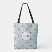 Cute Whimsical Rainbow Pattern Tote Bag (Achterkant)
