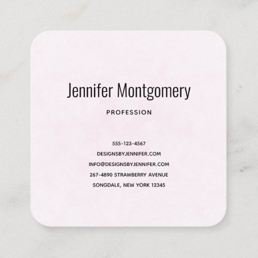 Cute Whimsical Rainbow Pattern Vierkante Visitekaartje (Achterkant)