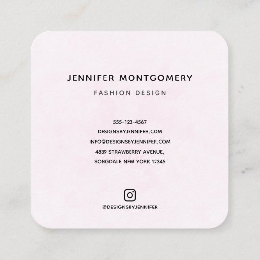 Cute Whimsical Rainbow Pattern Vierkante Visitekaartje (Achterkant)