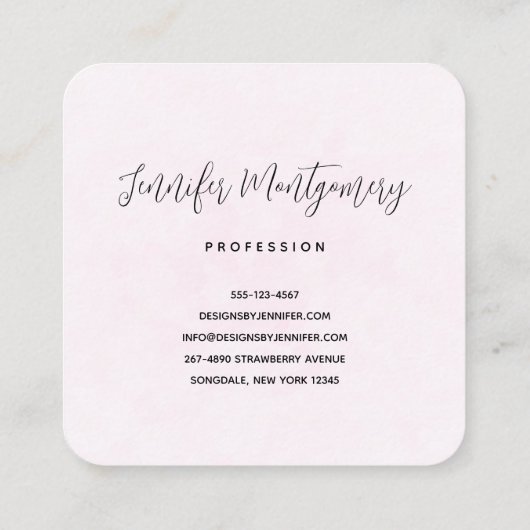 Cute Whimsical Rainbow Pattern Vierkante Visitekaartje (Achterkant)