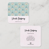 Cute Whimsical Rainbow Pattern Vierkante Visitekaartje (Voorkant / Achterkant)