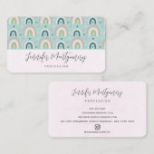 Cute Whimsical Rainbow Pattern Visitekaartje (Voorkant / Achterkant)