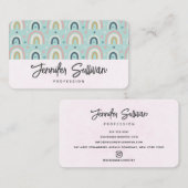 Cute Whimsical Rainbow Pattern Visitekaartje (Voorkant / Achterkant)